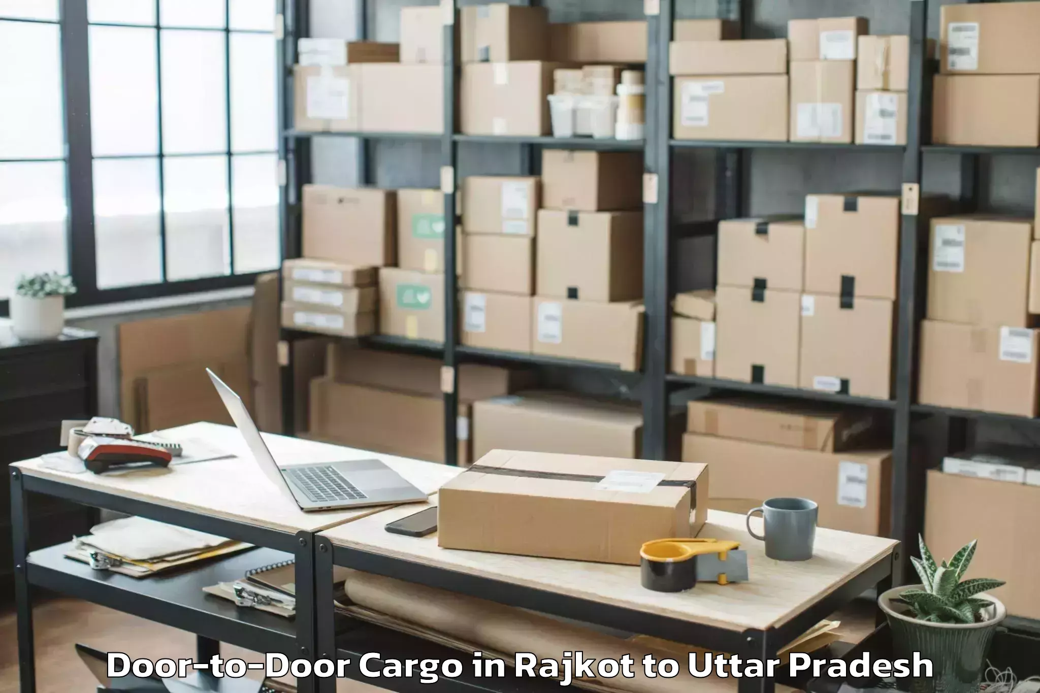 Book Rajkot to Sawayajpur Door To Door Cargo Online